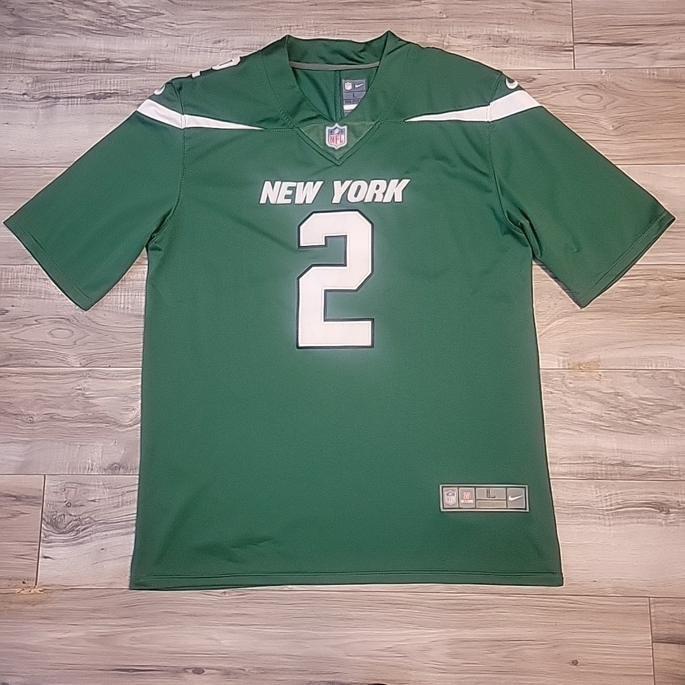 New York Jets Jersey Mens Large Zach Wilson #2 Nike Green Official‎ NFL